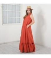 Дълга ленена рокля Джулия