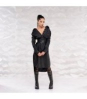 Готическа рокля от изкуствена кожа