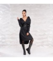 Готическа рокля от изкуствена кожа