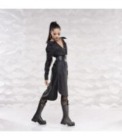 Готическа рокля от изкуствена кожа