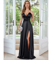 Официална рокля за Сватба, V-образно деколте, Елегантна рокля за Парти и Банкет