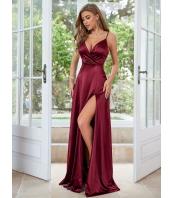 Официална рокля за Сватба, V-образно деколте, Елегантна рокля за Парти и Банкет