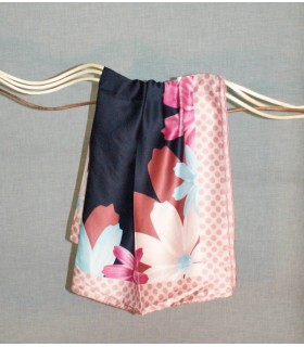 тъмно син цветен шал DESI