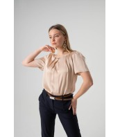 Дамска блуза с къс ръкав