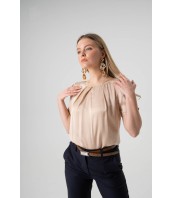 Дамска блуза с къс ръкав