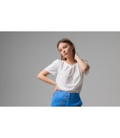 Дамска блуза с къс ръкав